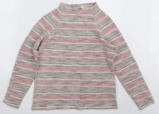 Oasis Womens Pink Striped  Pullover Jumper Size M