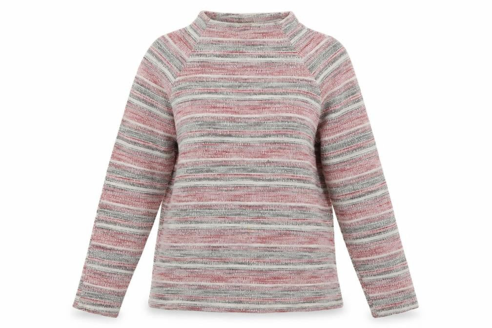 Oasis Womens Pink Striped  Pullover Jumper Size M