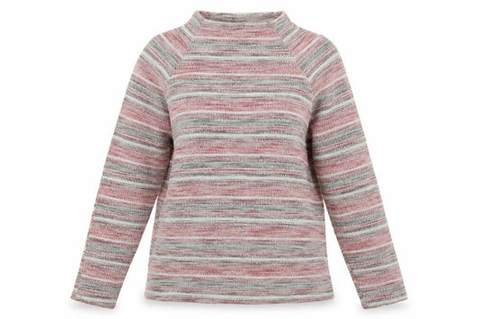 Oasis Womens Pink Striped  Pullover Jumper Size M
