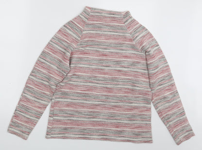 Oasis Womens Pink Striped  Pullover Jumper Size M