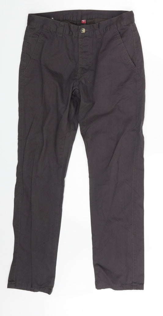 Denim & Co. Mens Purple   Chino Trousers Size 28 in L30 in