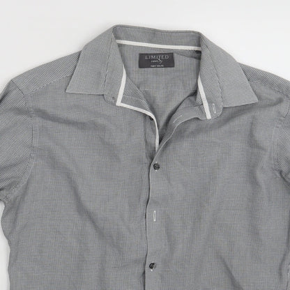 Marks & Spencer Mens Grey Geometric   Button-Up Size S