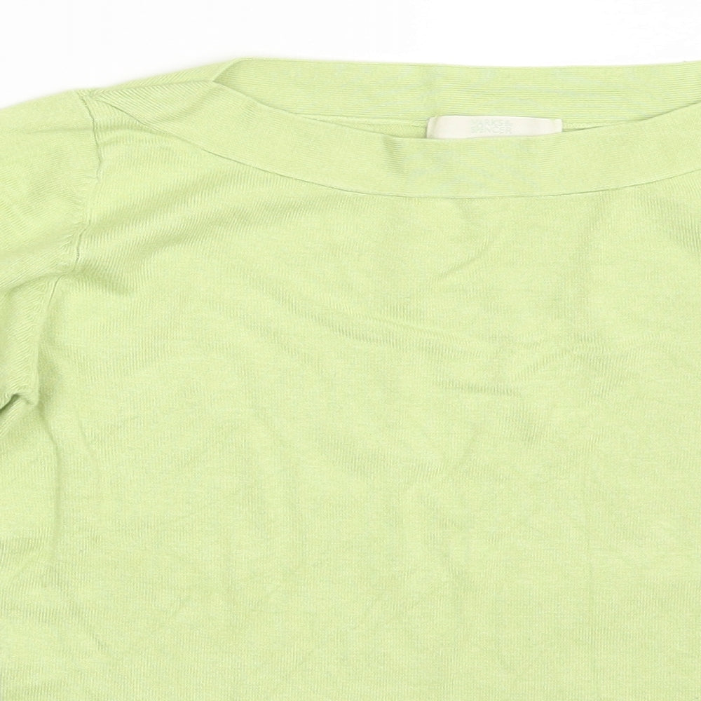 M&S Womens Green   Pullover Sweatshirt Size 12