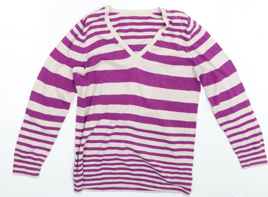 Preworn Womens Multicoloured Striped  Pullover Jumper One Size