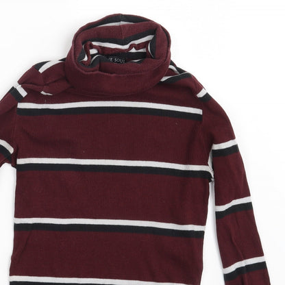 Brave Soul Womens Multicoloured Striped  Pullover Jumper Size M
