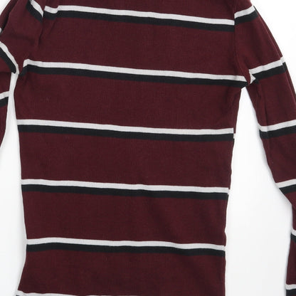 Brave Soul Womens Multicoloured Striped  Pullover Jumper Size M