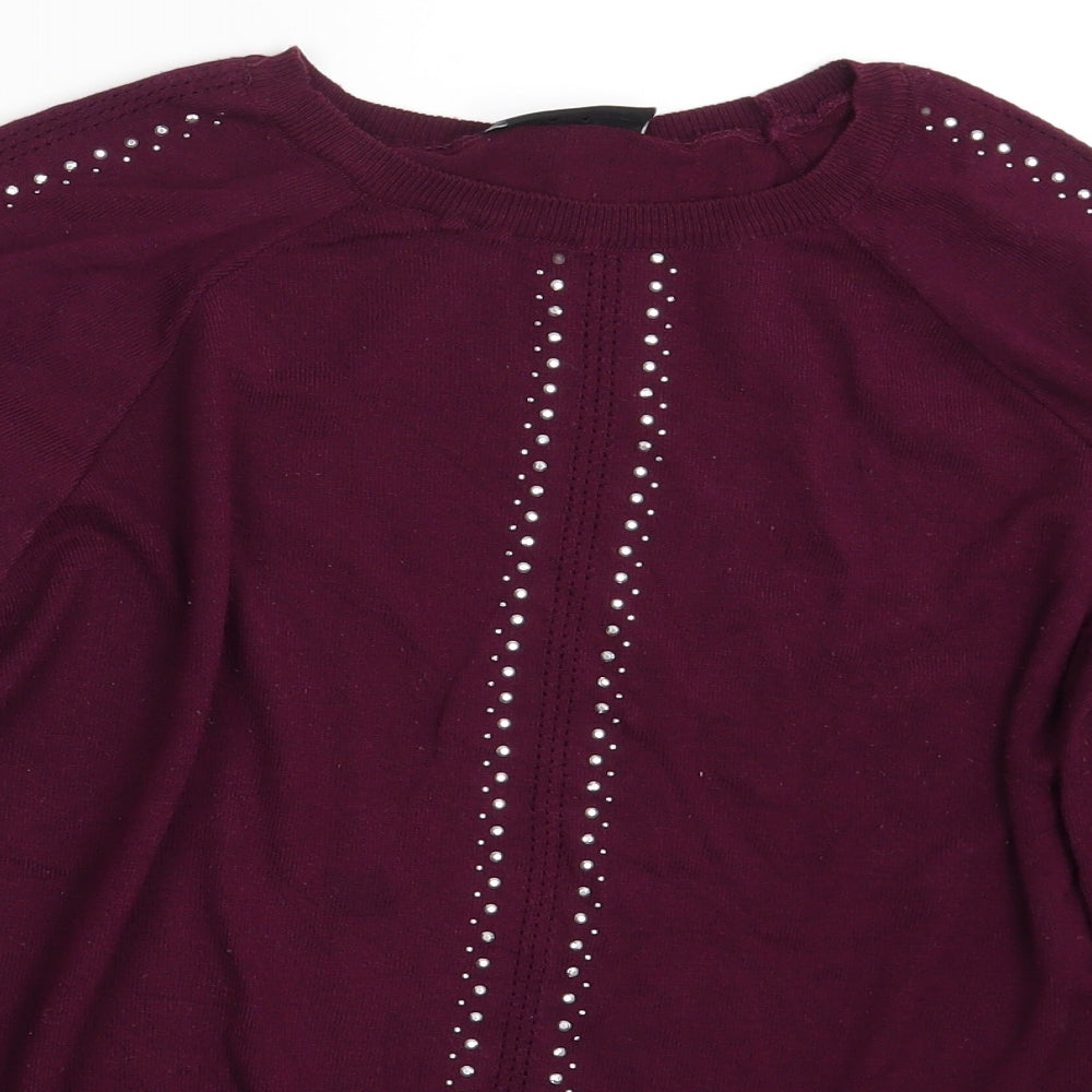 Wallis Womens Purple   Pullover Sweatshirt Size M