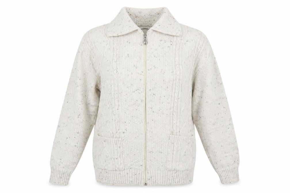 Blush Womens Ivory   Full Zip Jumper One Size