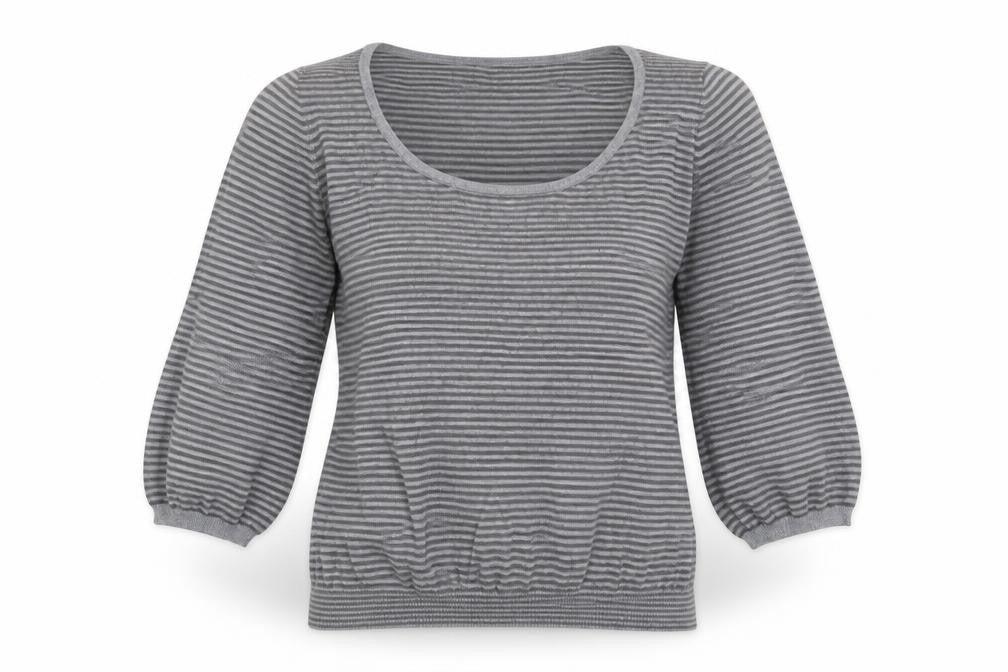 Marks & Spencer Womens Grey Striped  Pullover Jumper Size 12