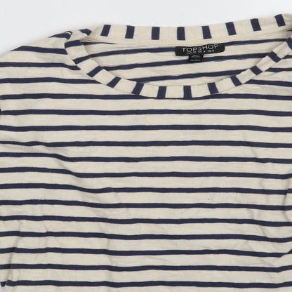 Topshop Womens Multicoloured Striped  Pullover Jumper Size 8