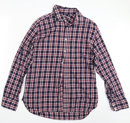 Herringbone Mens Multicoloured Check   Button-Up One Size