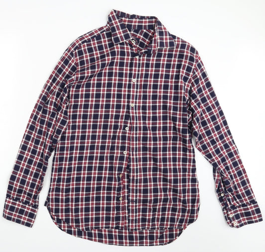 Herringbone Mens Multicoloured Check   Button-Up One Size