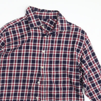 Herringbone Mens Multicoloured Check   Button-Up One Size