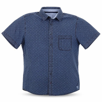 David Jones Mens Blue Polka Dot   Button-Up Size M