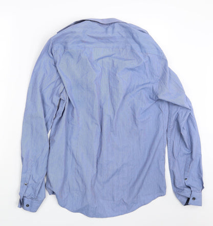 F&F Mens Blue    Button-Up Size 15.5
