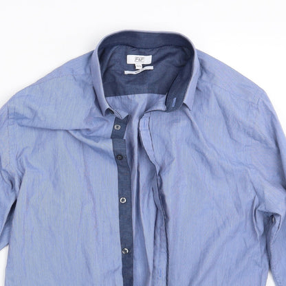 F&F Mens Blue    Button-Up Size 15.5