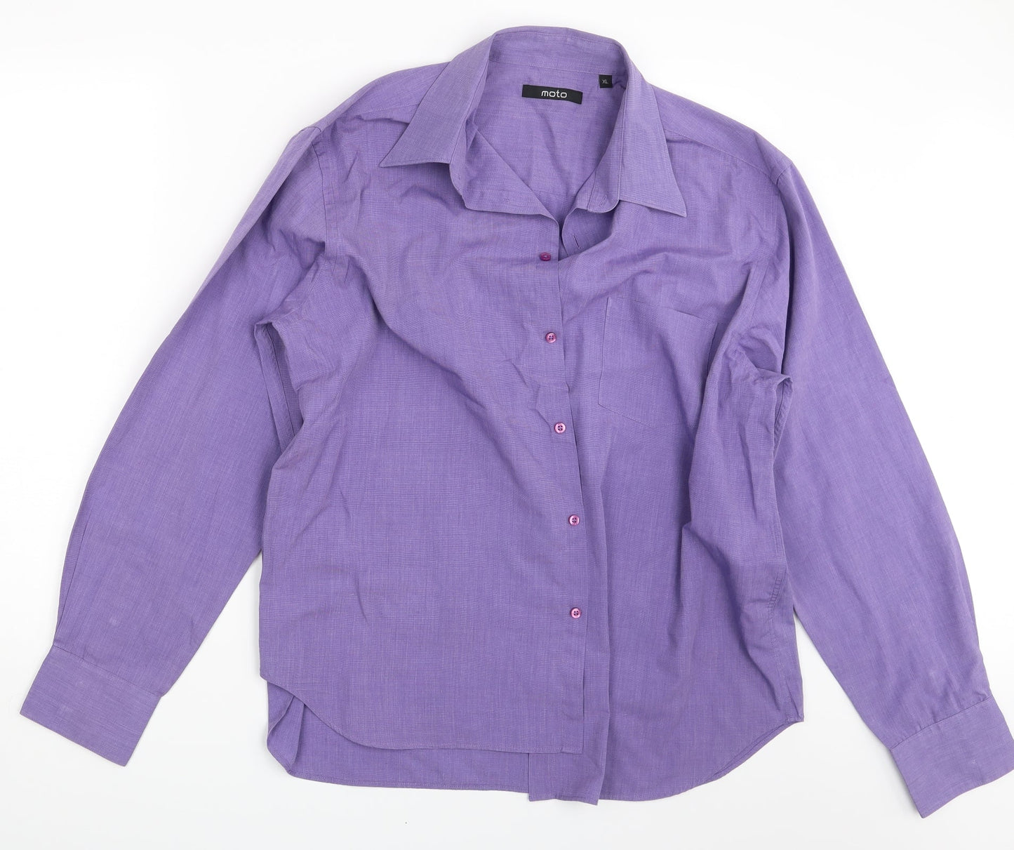 Moto Mens Purple    Button-Up Size XL