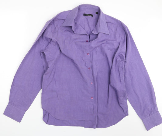 Moto Mens Purple    Button-Up Size XL