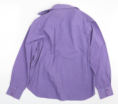 Moto Mens Purple    Button-Up Size XL