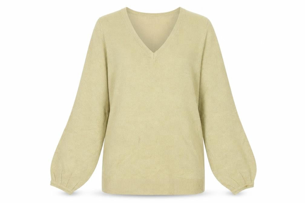 ETHLE AUSTIN Womens Gold  Knit Pullover Jumper Size S