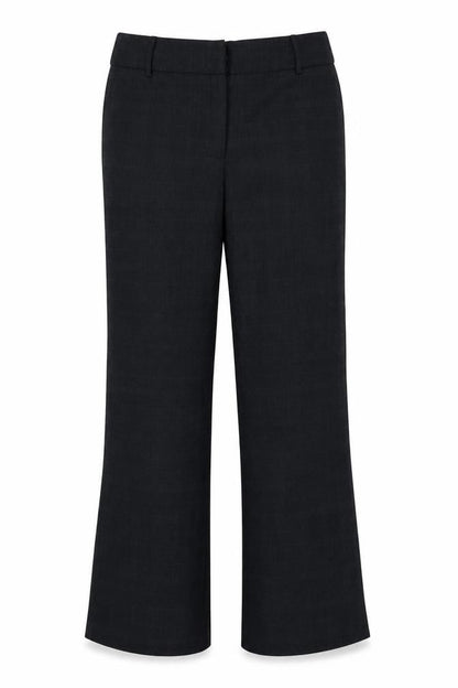 Front view of Papaya women’s black check trousers, size UK 14, 30-inch leg