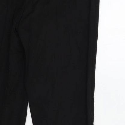 Brand and care label for Papaya women’s black trousers, size UK 10, 28-inch leg
