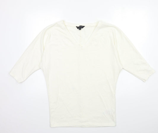 Dorothy Perkins Womens White  Knit Pullover Jumper Size 10