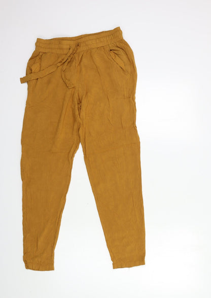 Primark Womens Yellow   Trousers  Size 10 L25 in