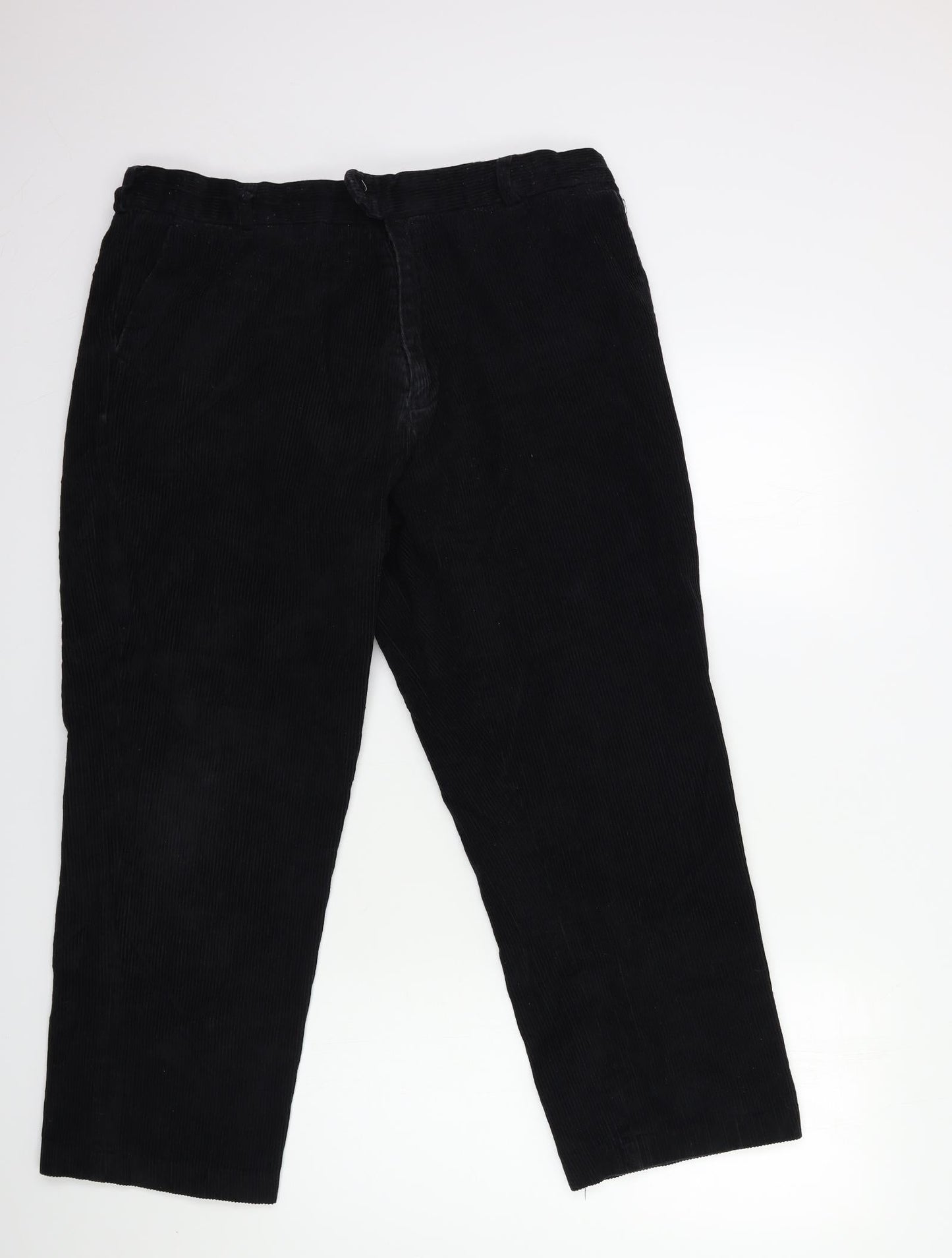 Preworn Womens Black  Corduroy Trousers  Size 36 in L26 in