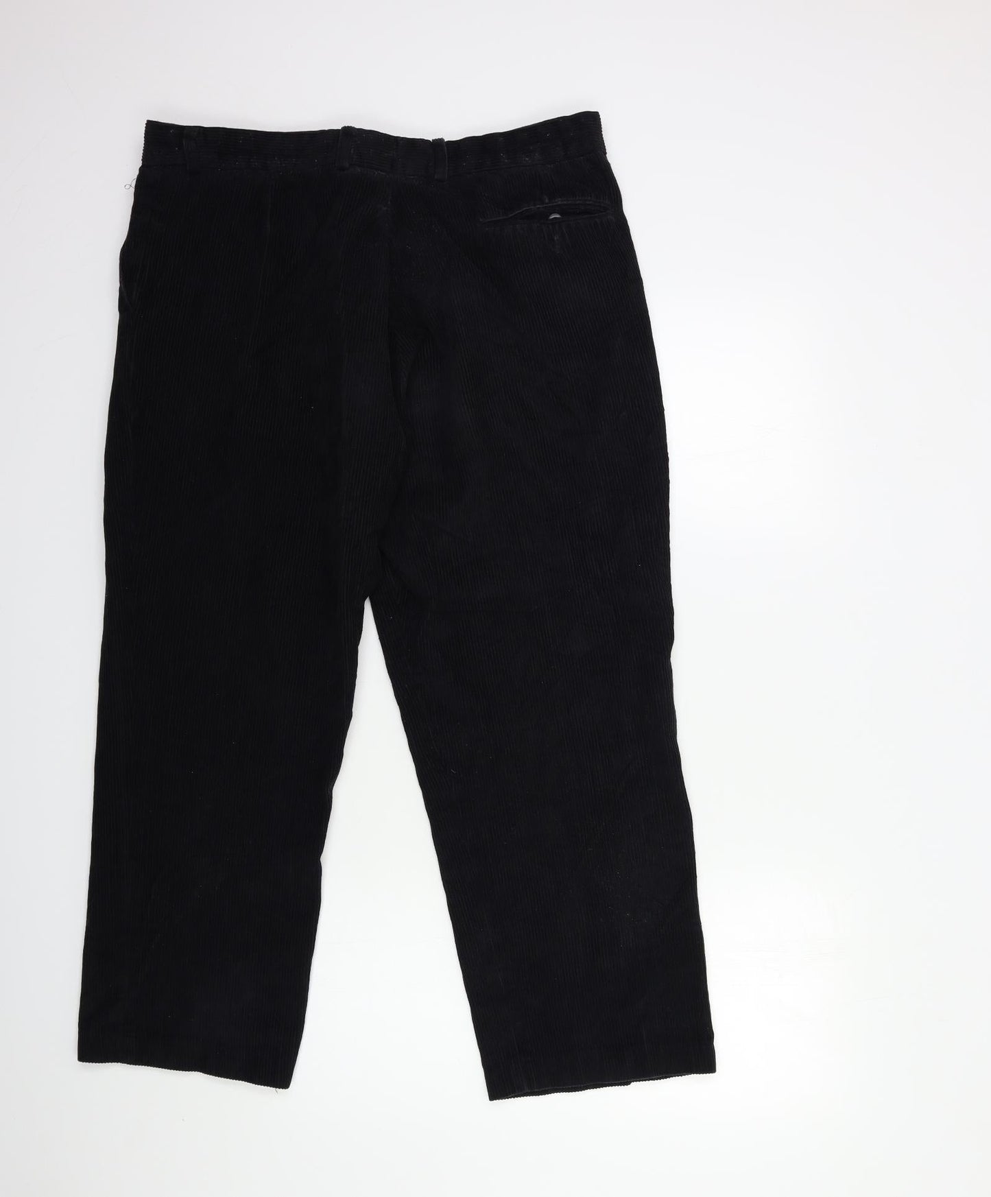 Preworn Womens Black  Corduroy Trousers  Size 36 in L26 in