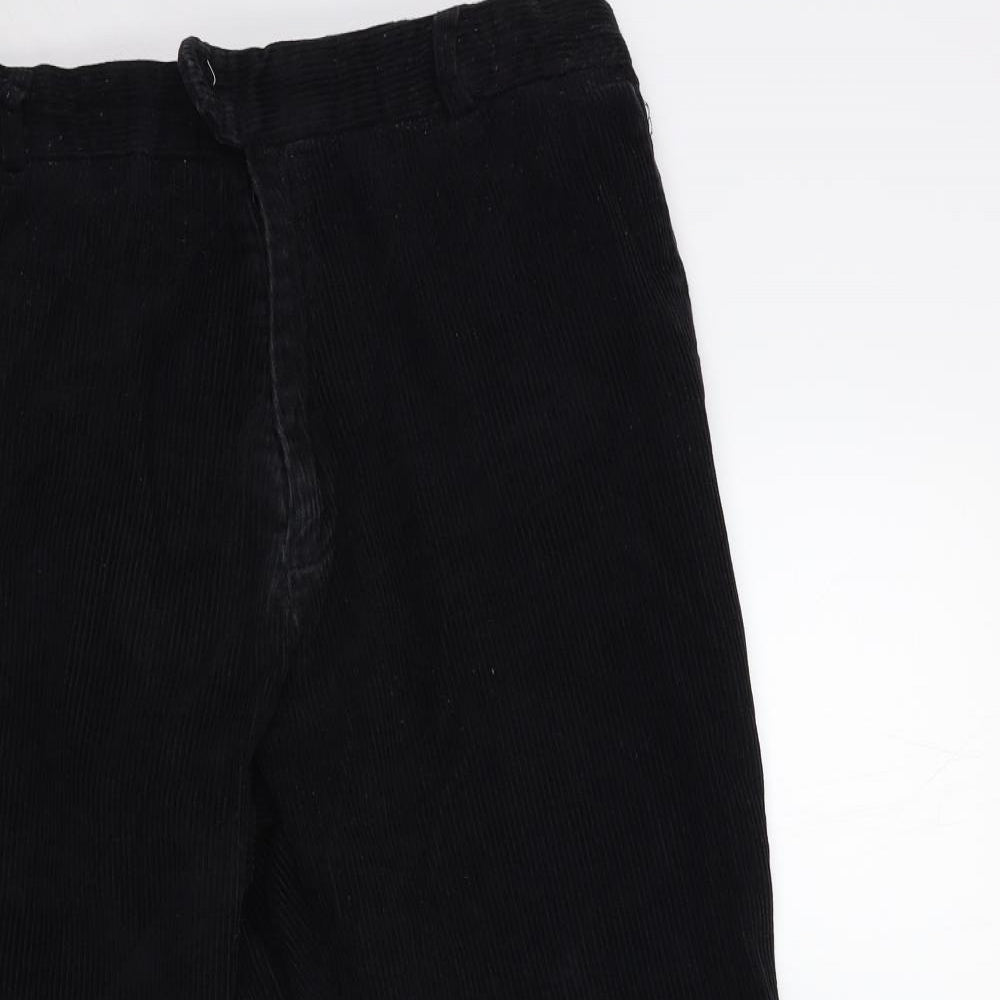 Preworn Womens Black  Corduroy Trousers  Size 36 in L26 in