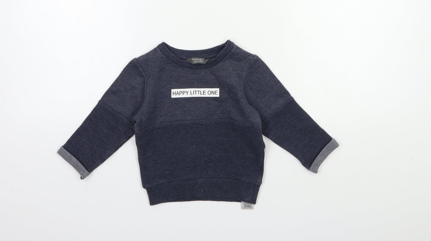 Primark Boys Grey   Pullover Sweatshirt Size 9-10 Years