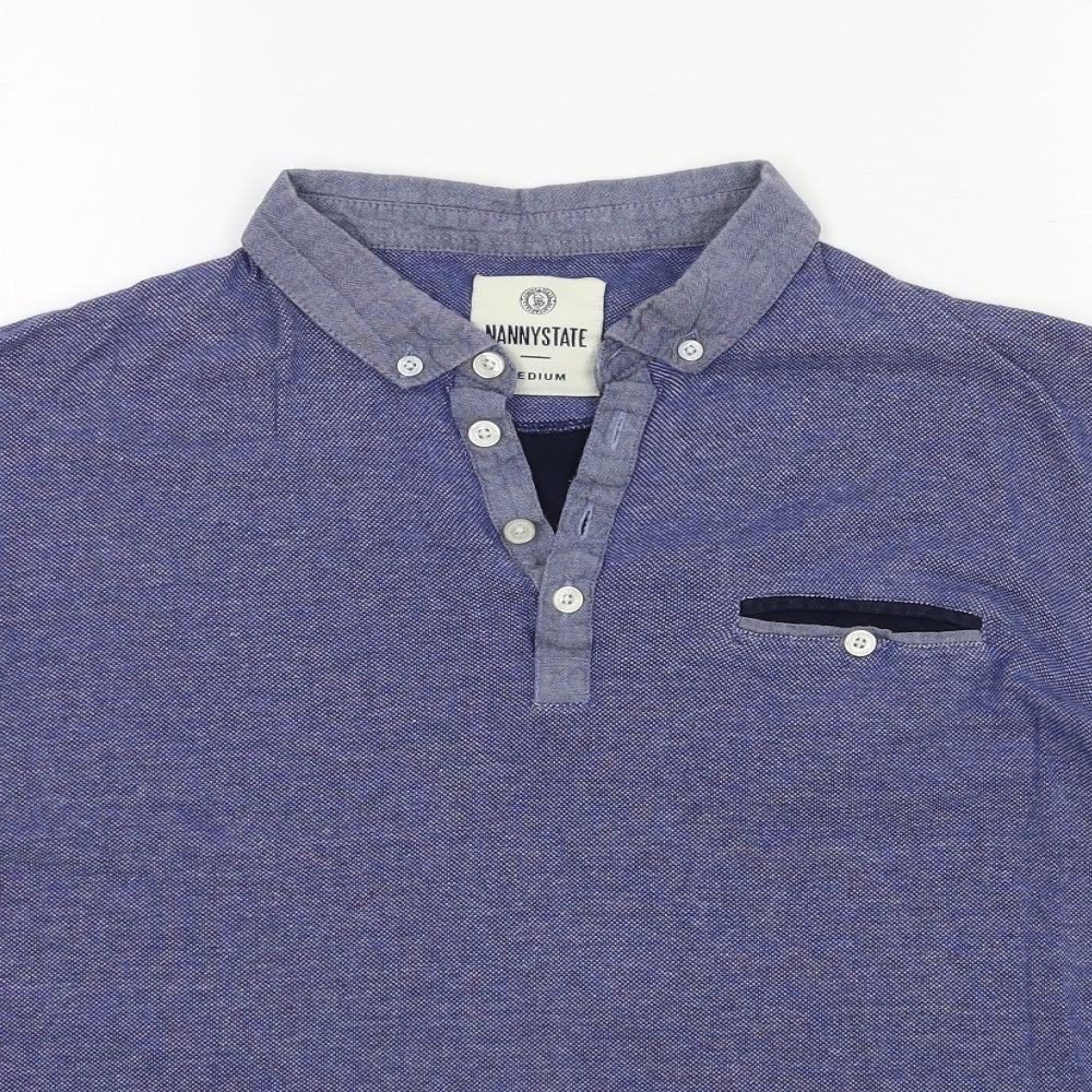 Nanny State Mens Blue    Polo Size M