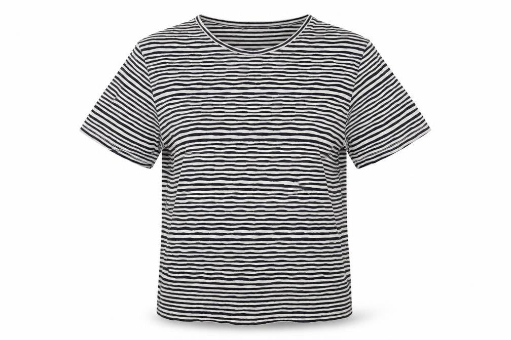 NEXT Womens Blue Striped  Basic T-Shirt Size M