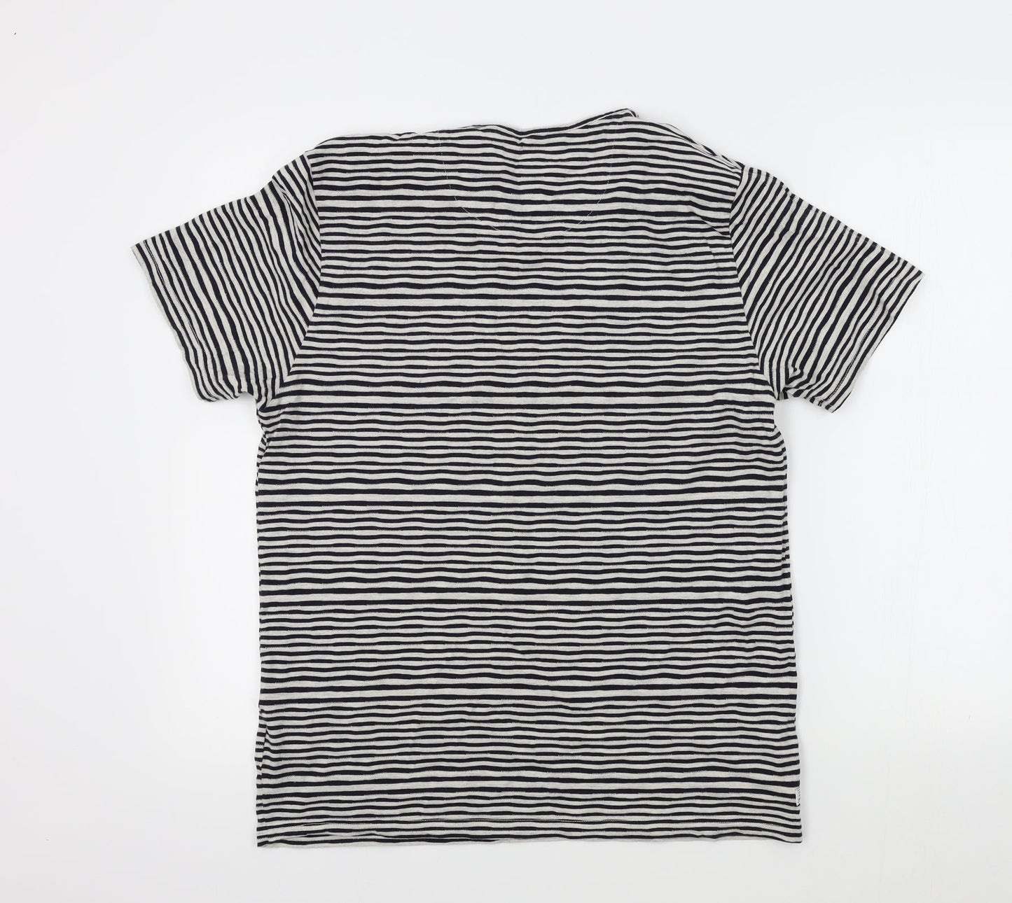 NEXT Womens Blue Striped  Basic T-Shirt Size M
