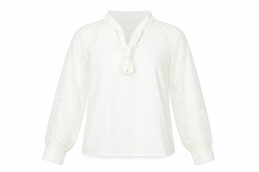 SheIn Womens White Colourblock  Basic Blouse Size XS