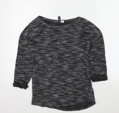 Divided Womens Black   Pullover Jumper Size XS