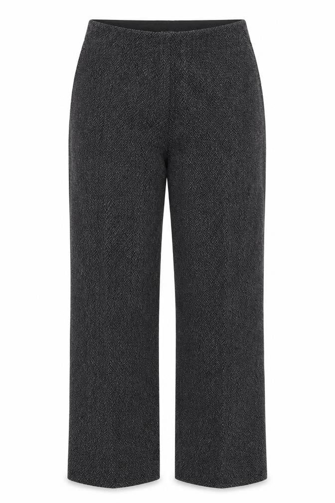 Preworn Womens Black Geometric  Trousers  Size 10 L29 in