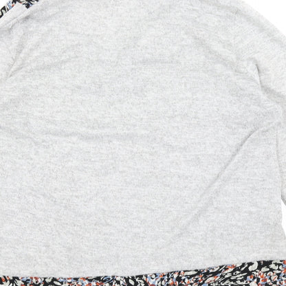 Preloved Festa Womens Grey Floral  Pullover Jumper Size 14 - Label