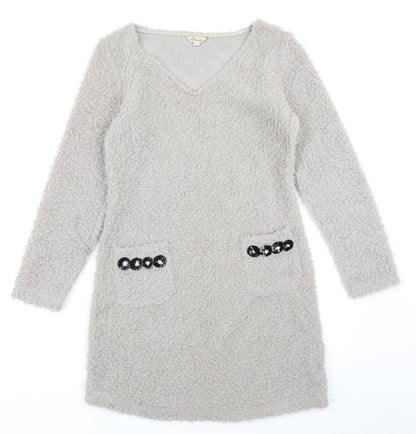 M Buaberfly Womens Grey   A-Line  Size L