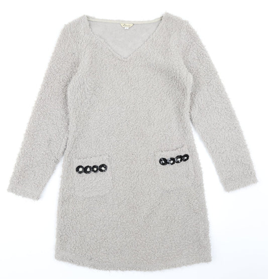 M Buaberfly Womens Grey   A-Line  Size L