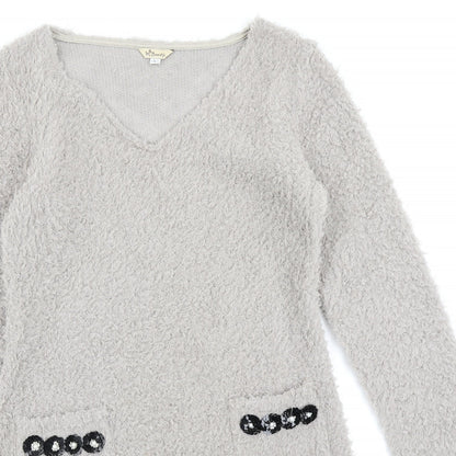 M Buaberfly Womens Grey   A-Line  Size L