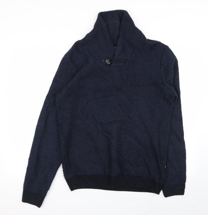 Additional front view of Easy men’s blue jumper, size M