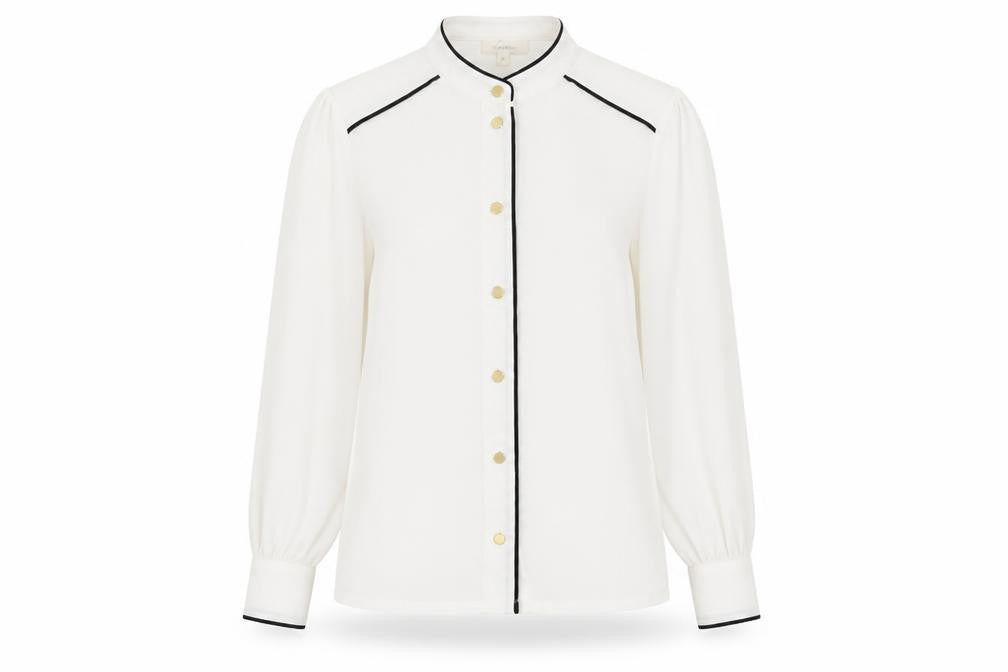 Linea Womens White   Basic Button-Up Size 10