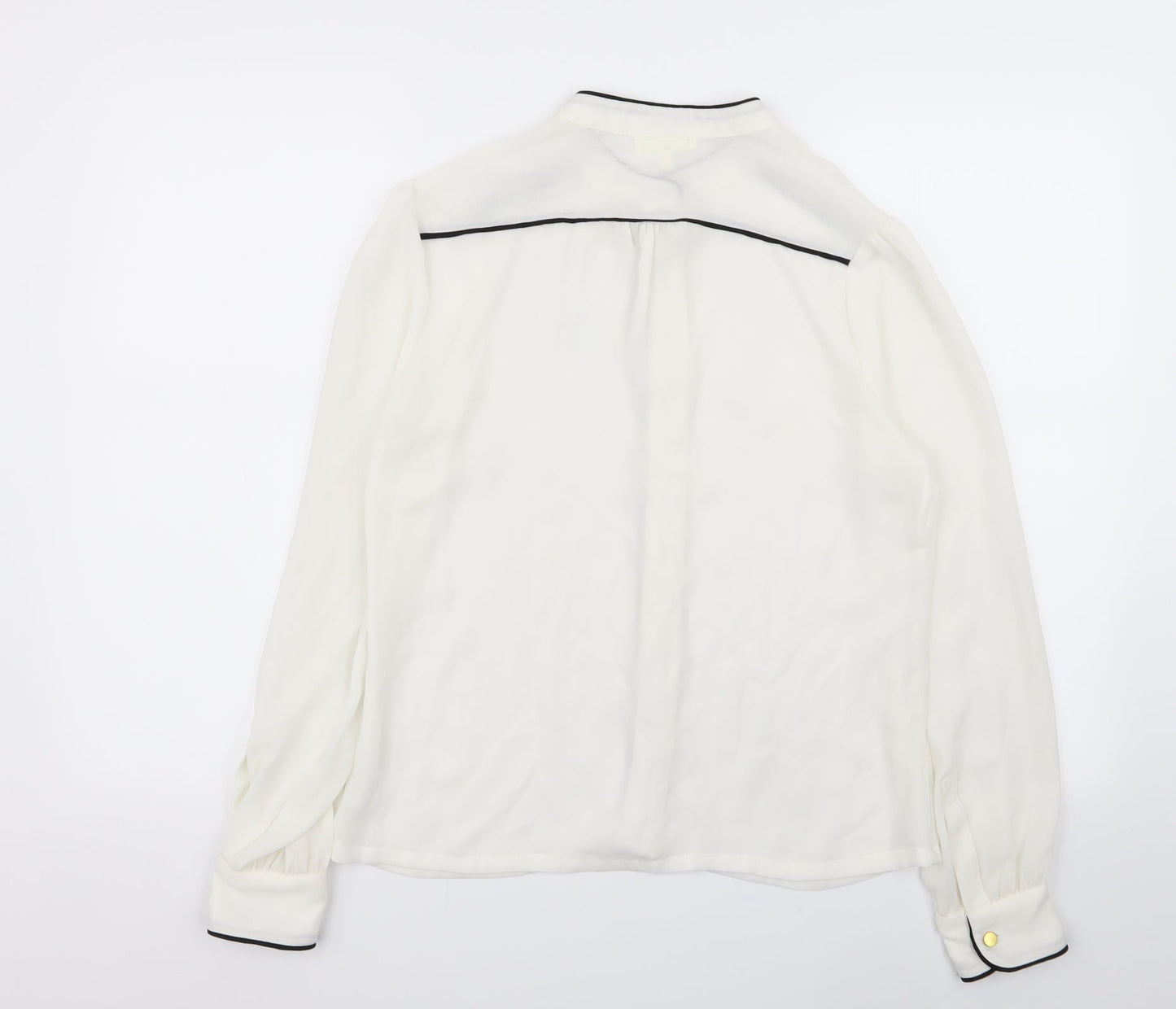 Linea Womens White   Basic Button-Up Size 10