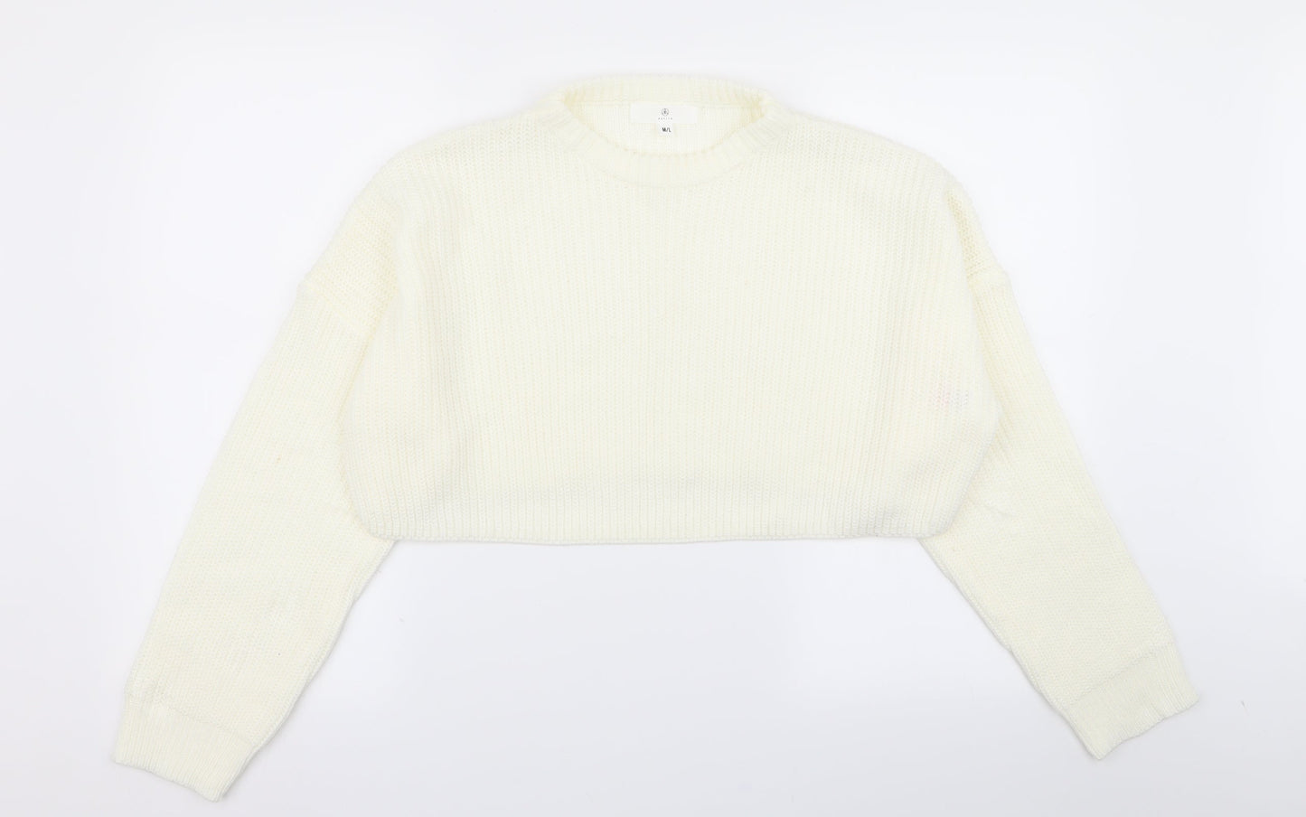 Missguided Womens White   Pullover Jumper Size M