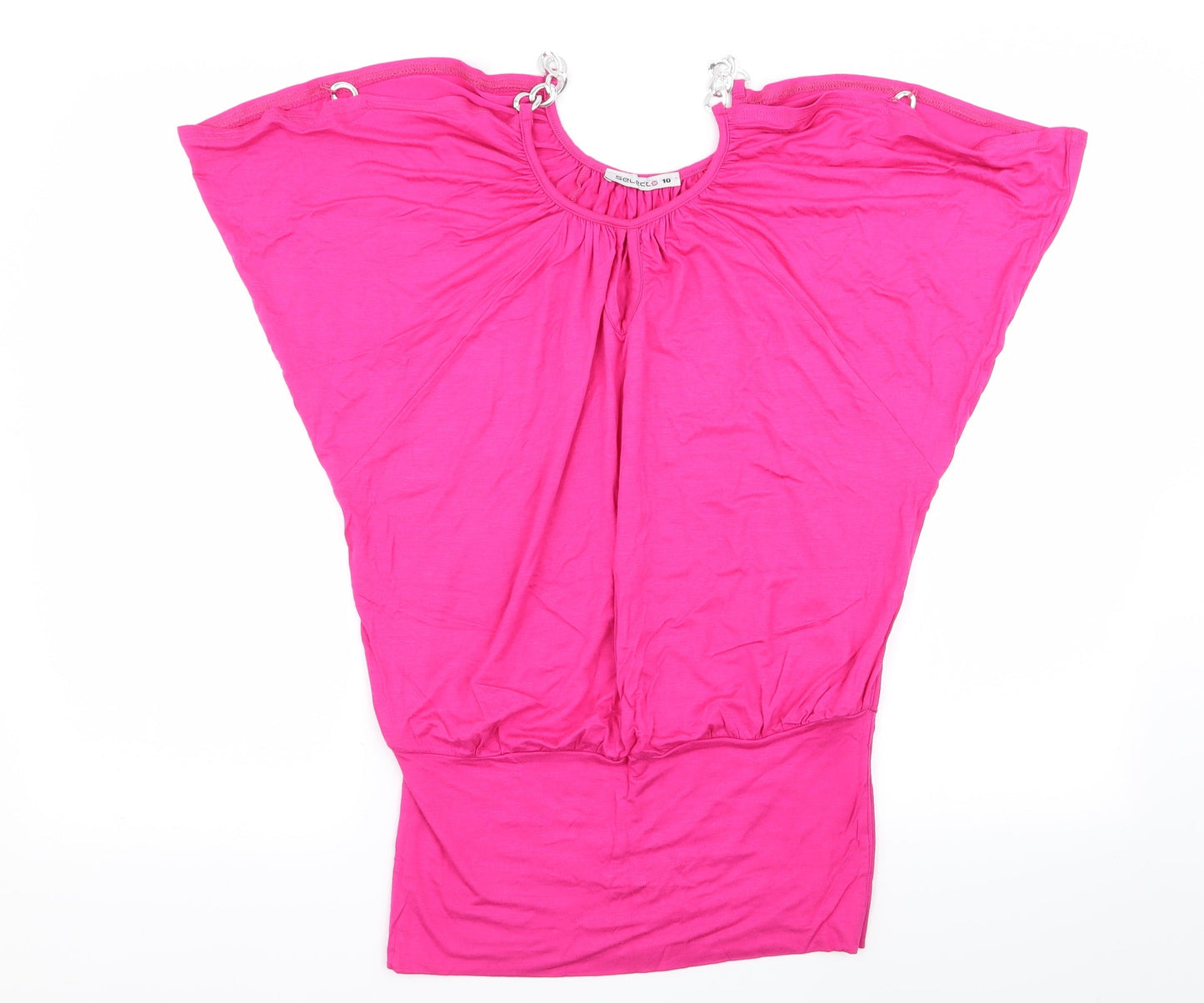 Select Womens Pink   Basic T-Shirt Size 10