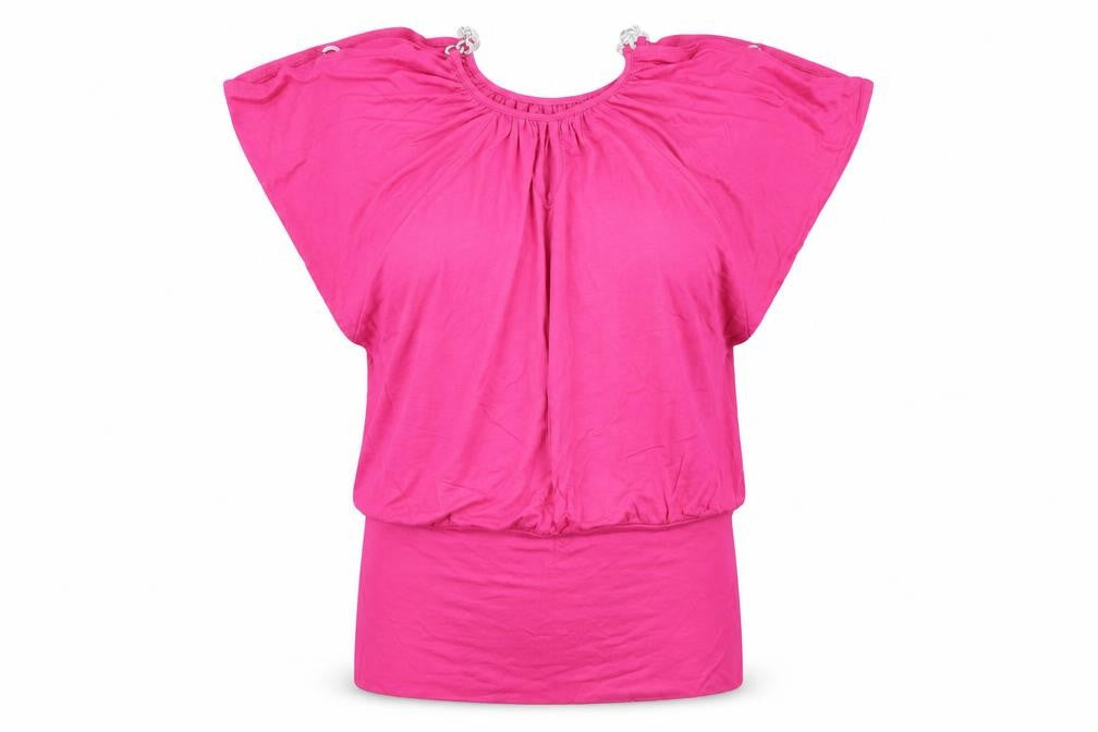 Select Womens Pink   Basic T-Shirt Size 10