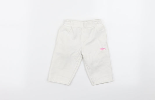 Lonsdale Girls White   Jogger Trousers Size 0-3 Months