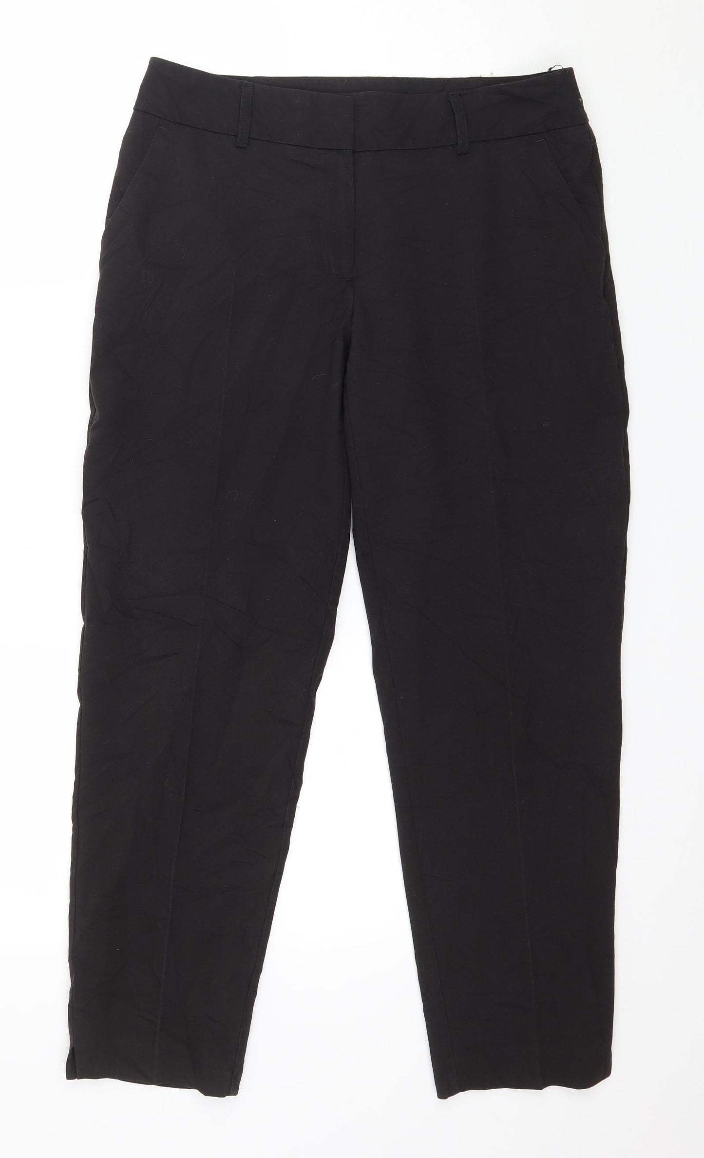 Preworn Womens Black   Trousers  Size 8 L26 in